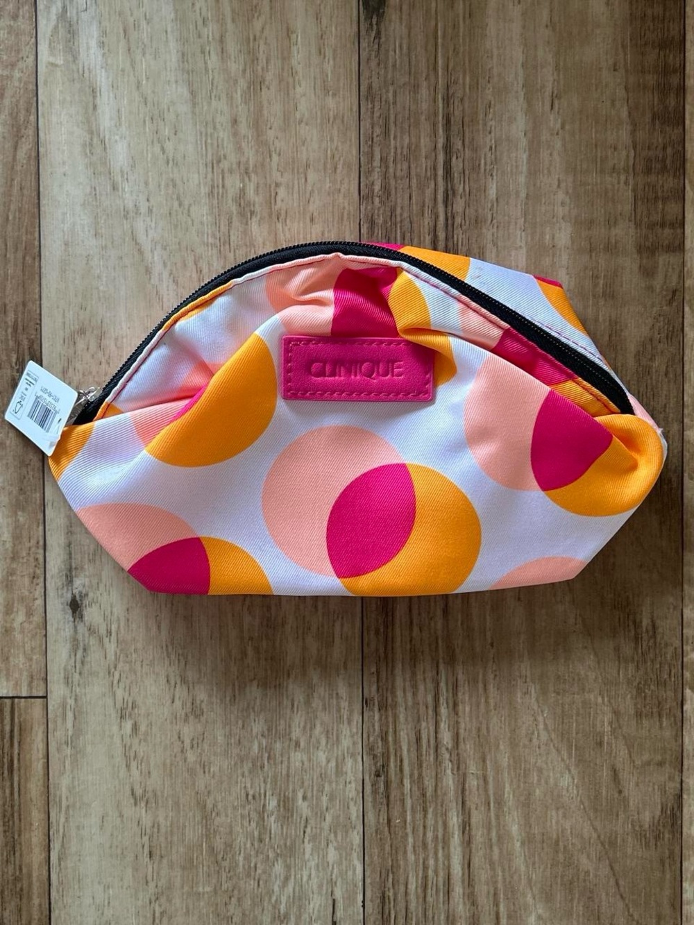 Clinique Pink & Orange Polka Dot Cosmetic Pouch